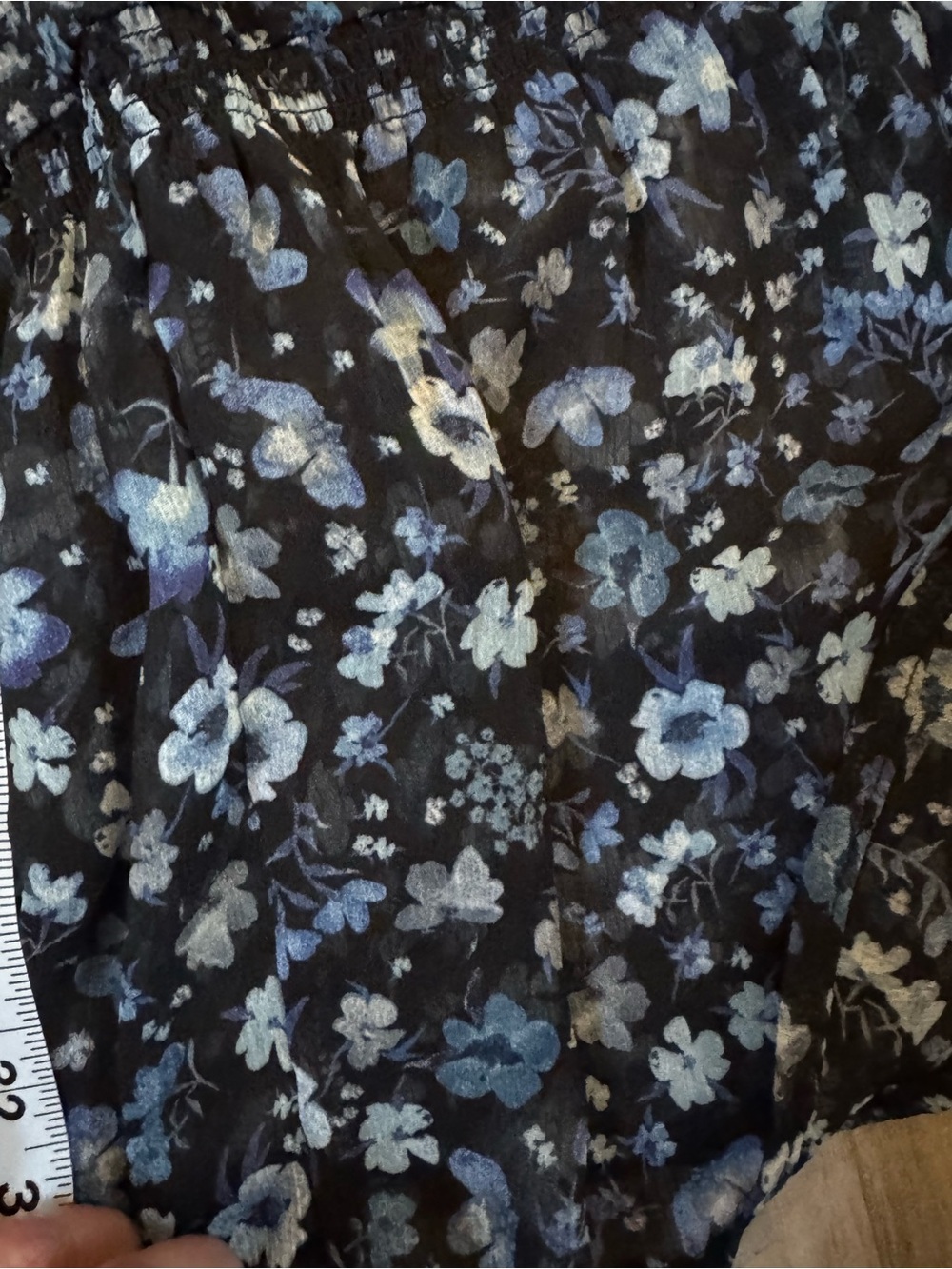 Desigual Black Dress with Blue and White Floral Print - Picture 7 of 8